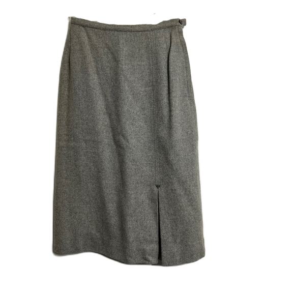Vintage Bobbie Brooks Pencil Skirt 1960s Wool Cashmere Gray - Picture 4 of 5